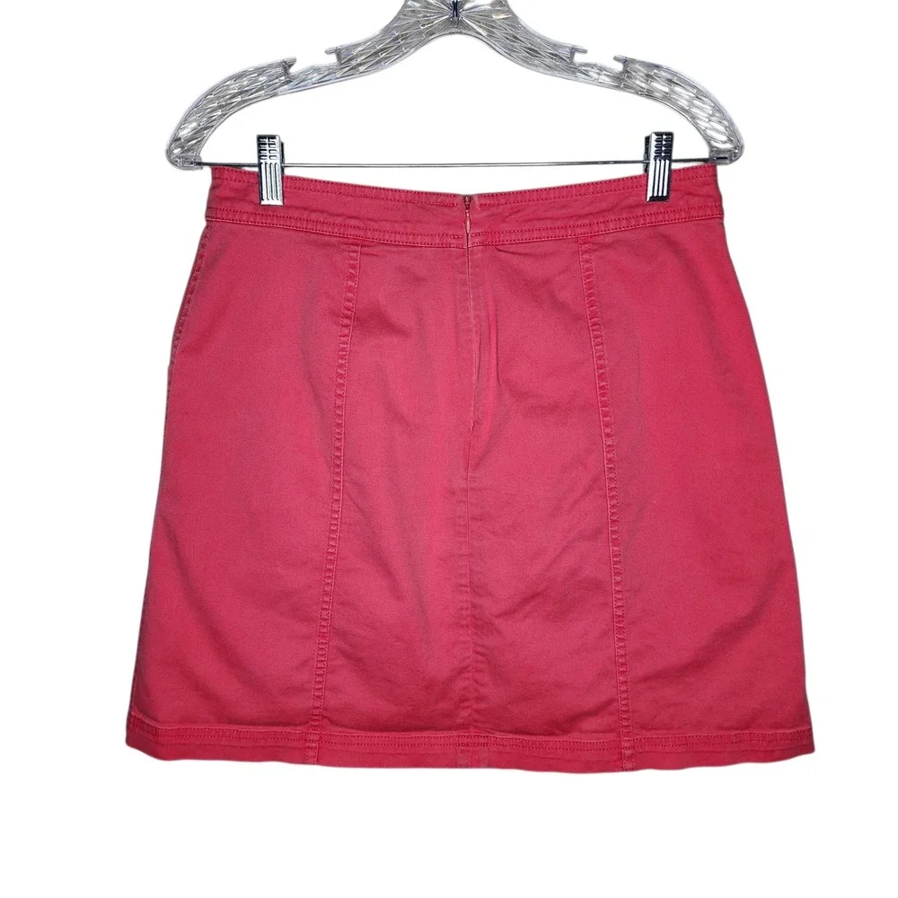 Boden Womens Coral Pink Cotton Stretch A-Line Mini‎ Skirt Size US 8R